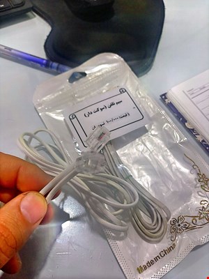 سیم تلفن سوکت دار 1.5 متری